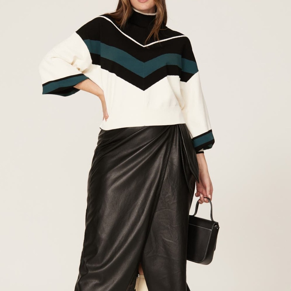 Tanya Taylor Kyra Turtleneck Sweater 1X - Picture 3 of 5